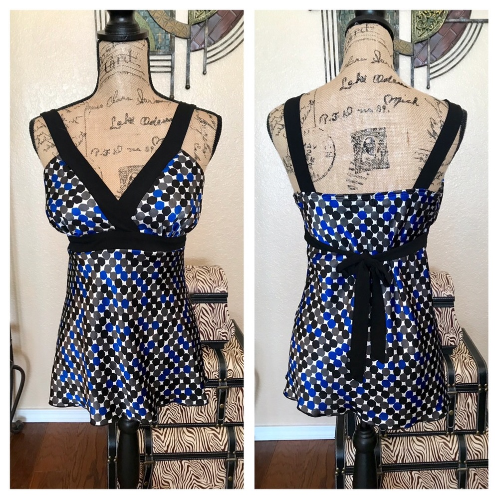Bright colored summer top with tie